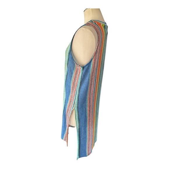 My Story Rainbow Stripe Sleeveless Tunic – M - Picture 3 of 6